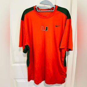 NIKE - University of MIAMI🧡💚 - Dri-Fit T-shirt - Men XXL